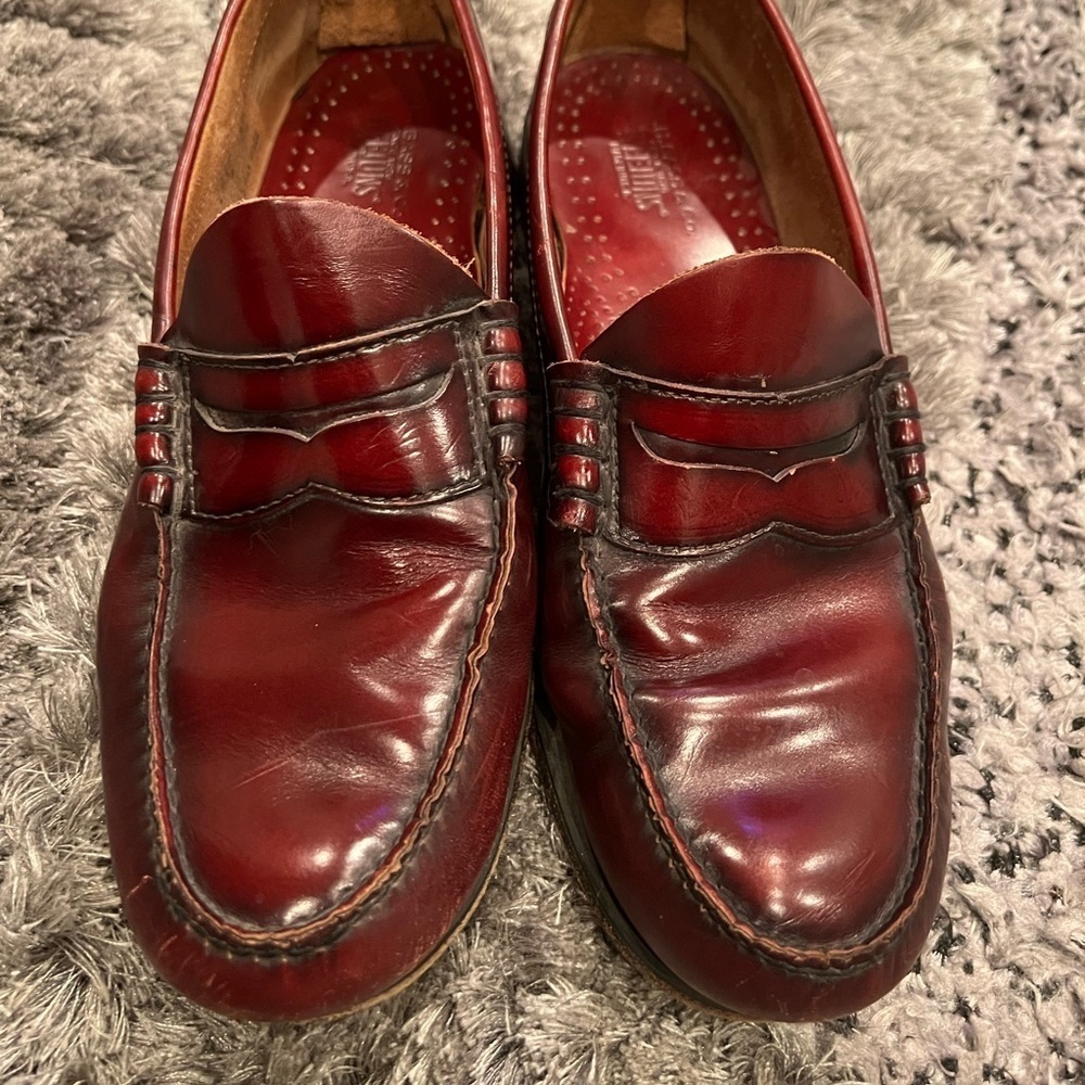 G H Bass & Co. Weejuns Men’s Leather Slip-on Penny Loafers Shoes Vintage